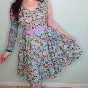 Vivacious Vixen Apparel - Tiffany Dress in Pastel Cactus (Size 3X)
